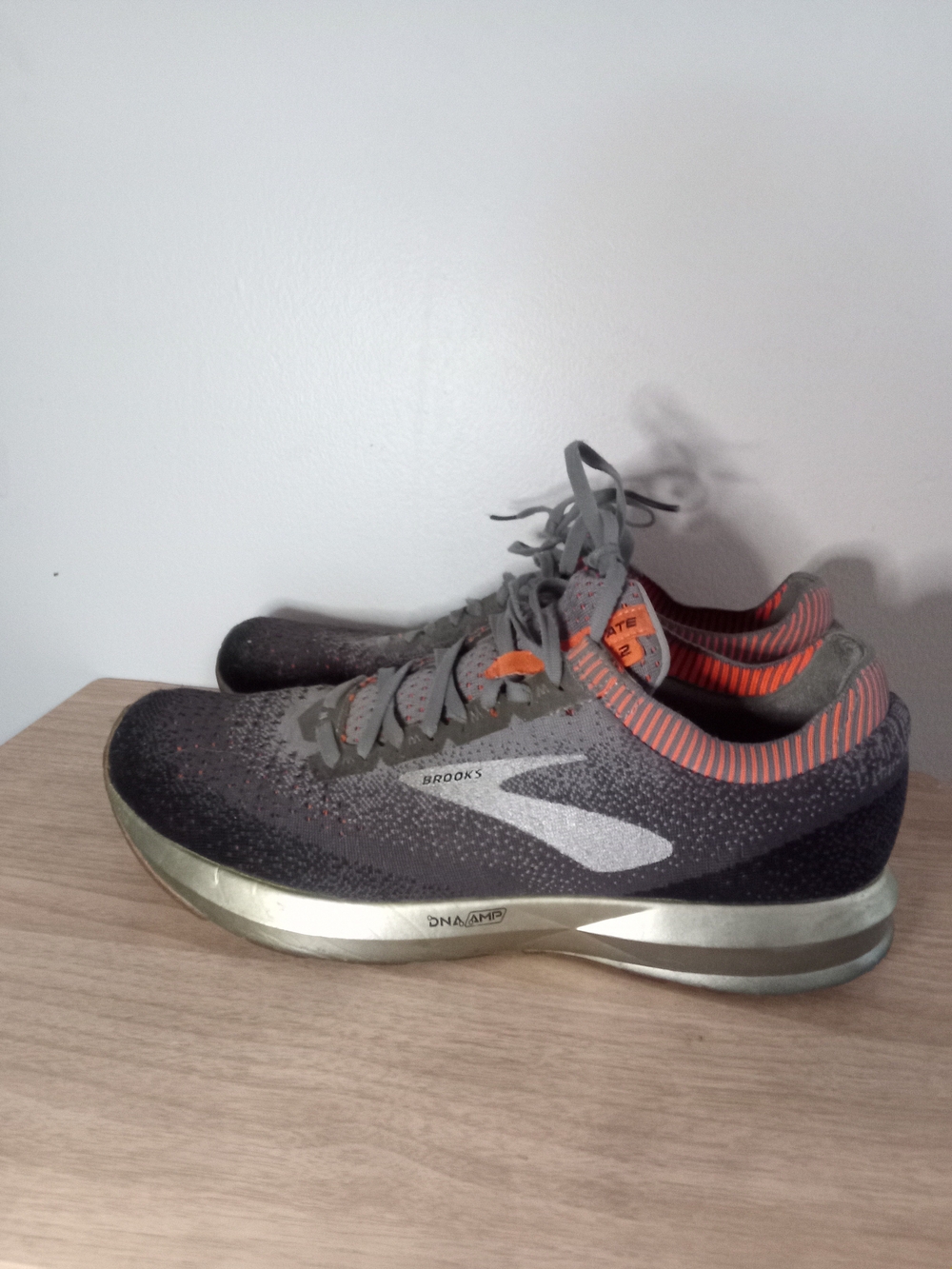 Brooks Men’s Gray and Orange Performance Running Shoes